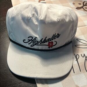 White Rope-Trim Baseball Cap
